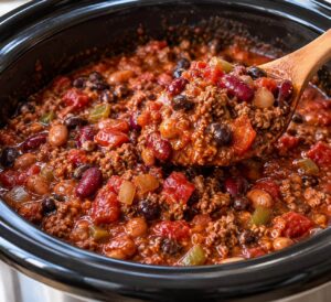 Easy Dump-and-Go Ground Beef and Bean Chili