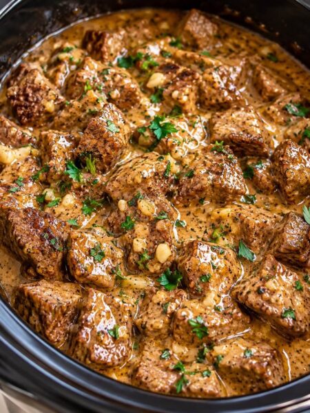 Dump-and-Go Garlic Butter Beef Tips