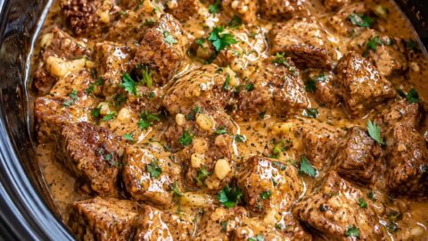 Dump-and-Go Garlic Butter Beef Tips